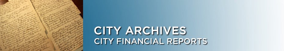 City Archives | City Financial Reports